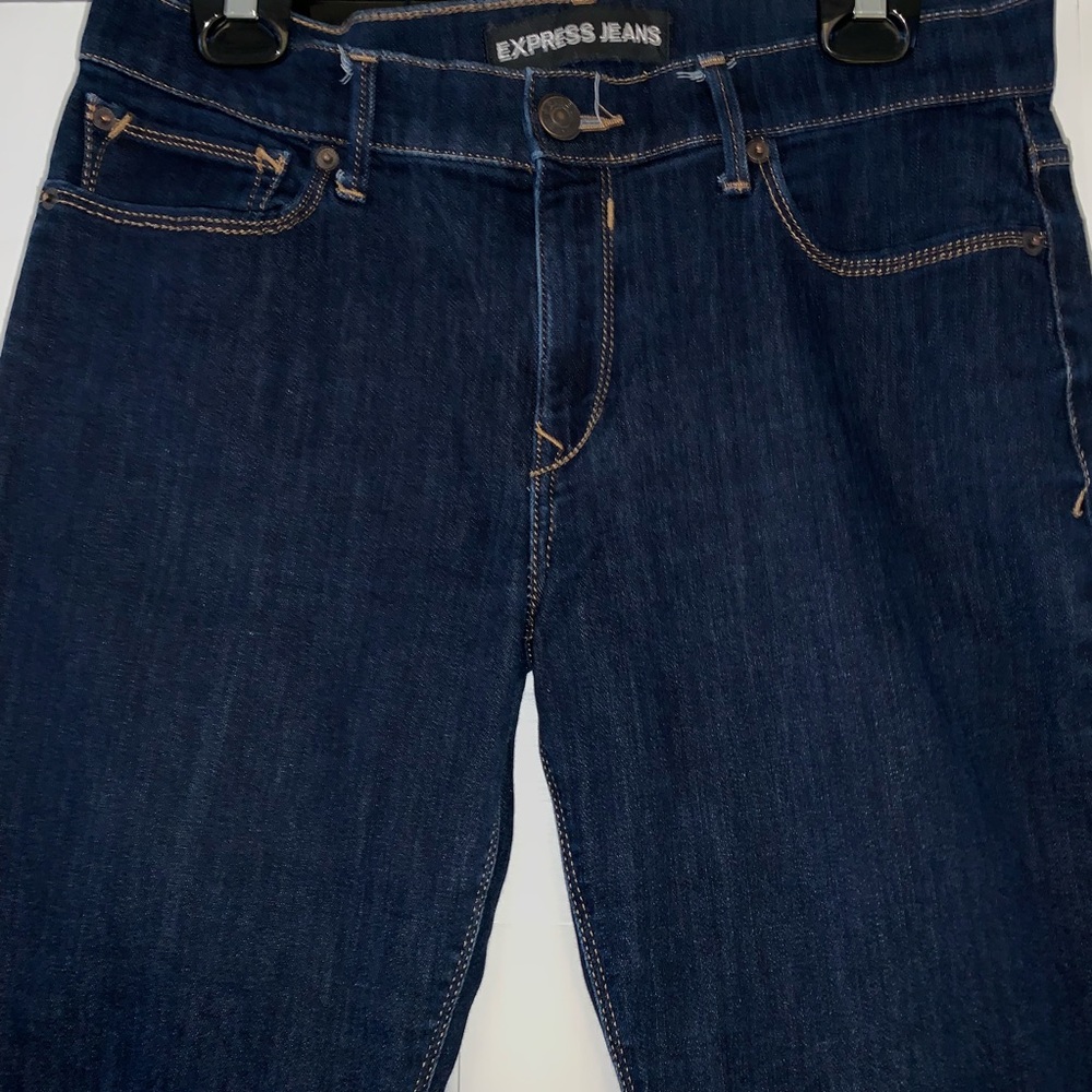 EXPRESS classic wash mid rise stretch jean legging